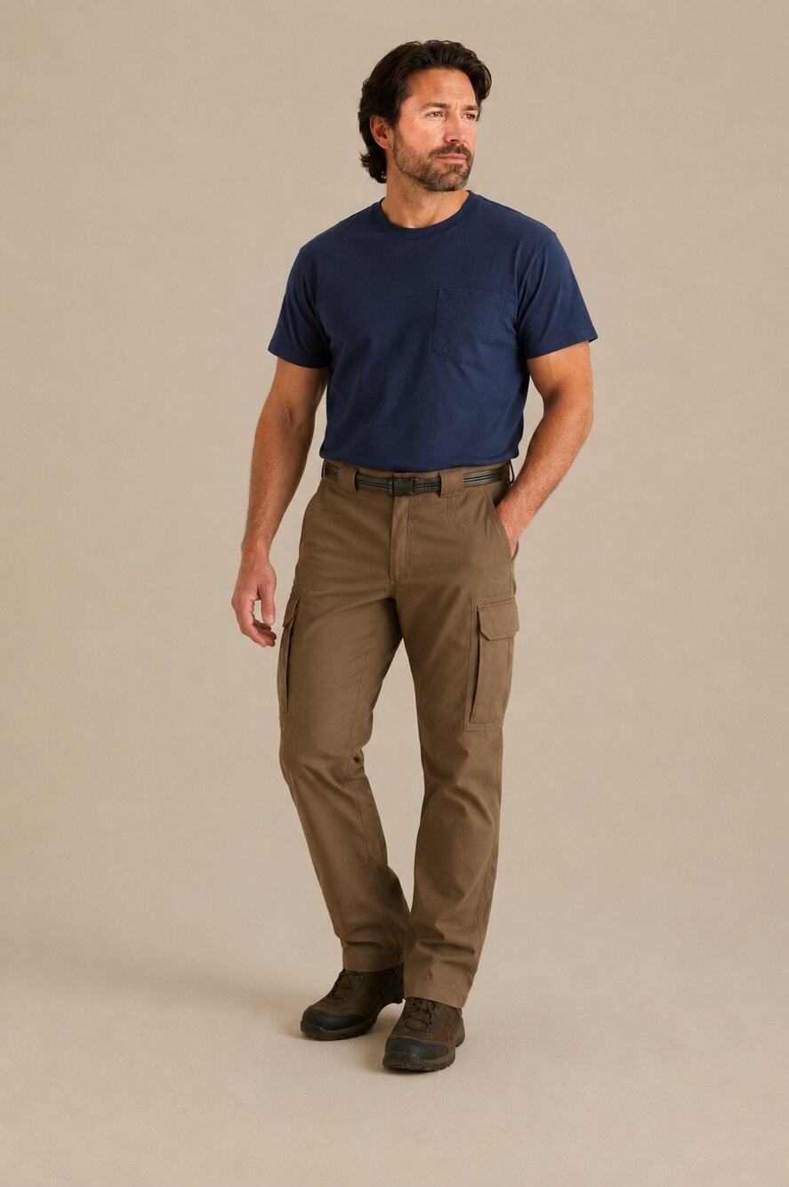 Duluth Trading Co Men's DuluthFlex Dry on the Fly Cargo Pants Size Large Brown